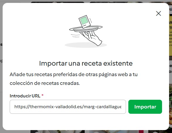 Añadir URL para importar recetas 