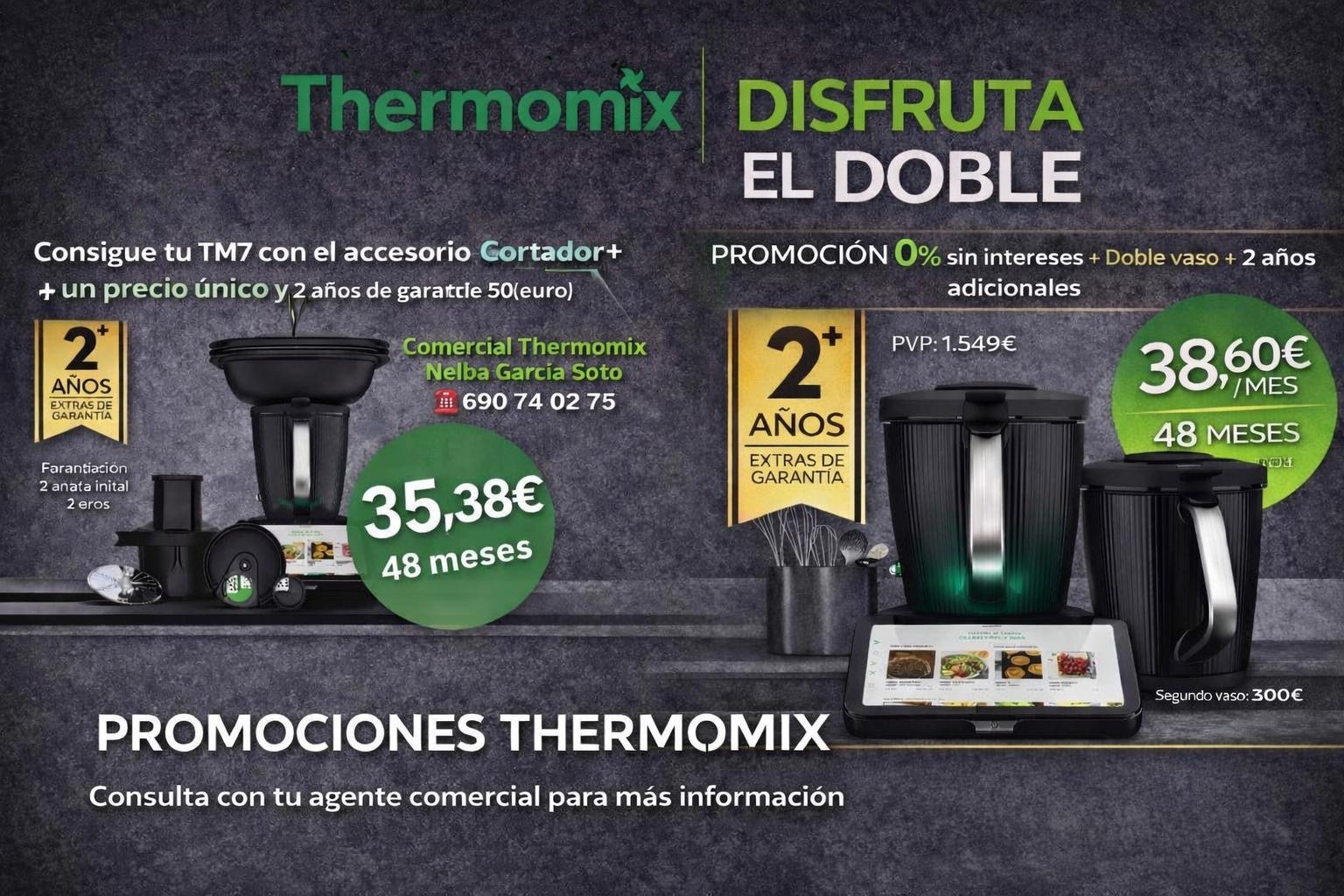 Thermomix doble vaso más cortador 